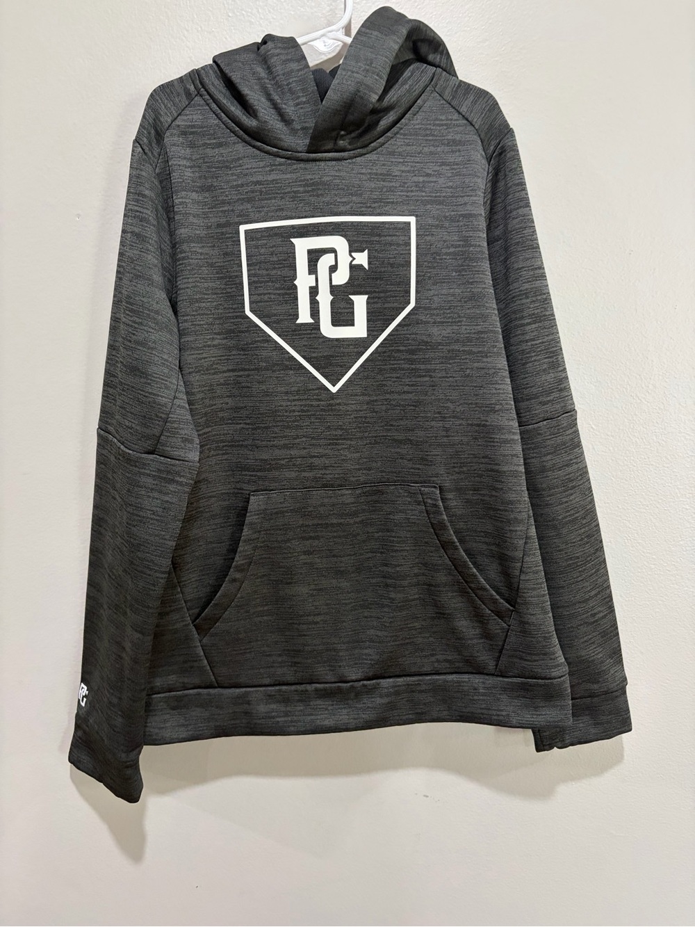 Perfect Game Performance Charcoal Hooded Pullover Sweatshirt